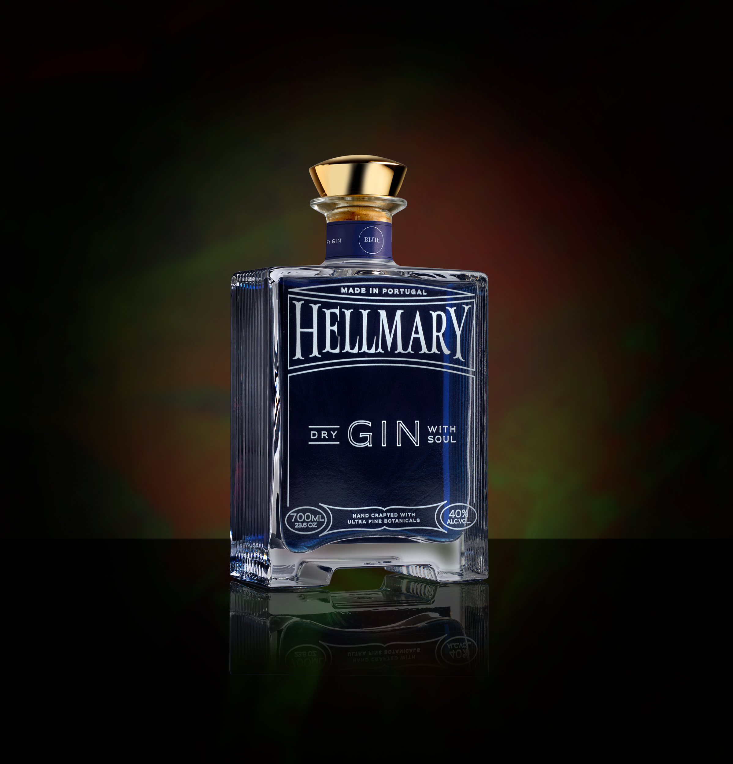 Bottle blue ambient side