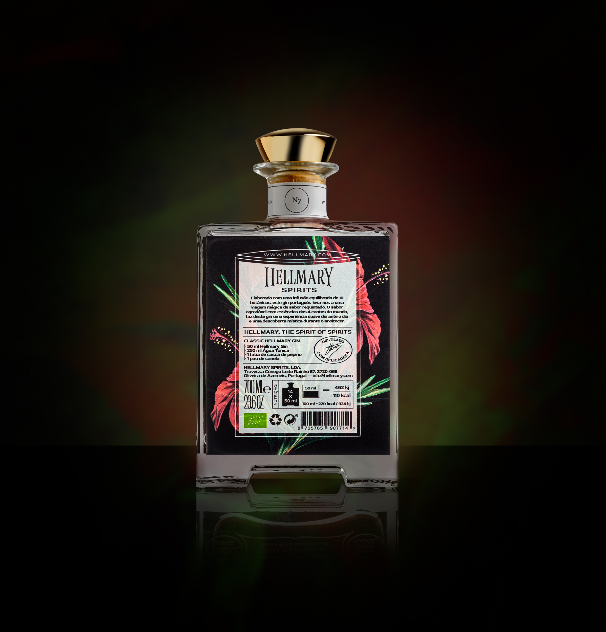 Bottle clear ambient back